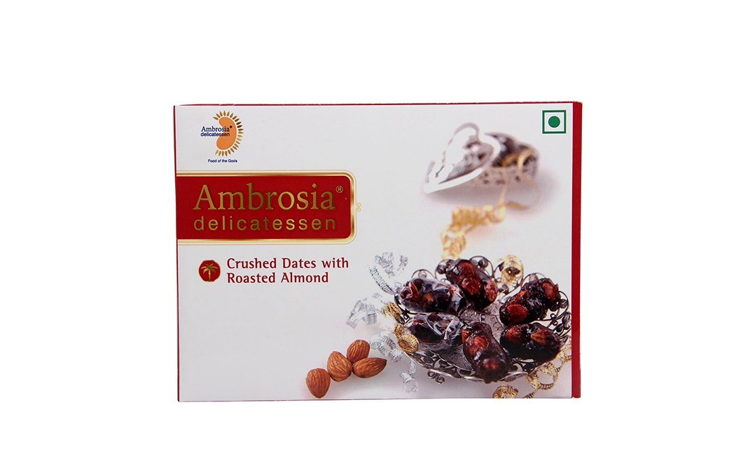 Ambrosia Delicatessen Crushed Dates With Roasted Almond   Box  250 grams